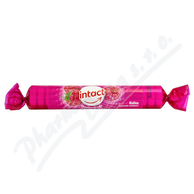 Intact rolička hroznový cukr s vit.C - malina 40g